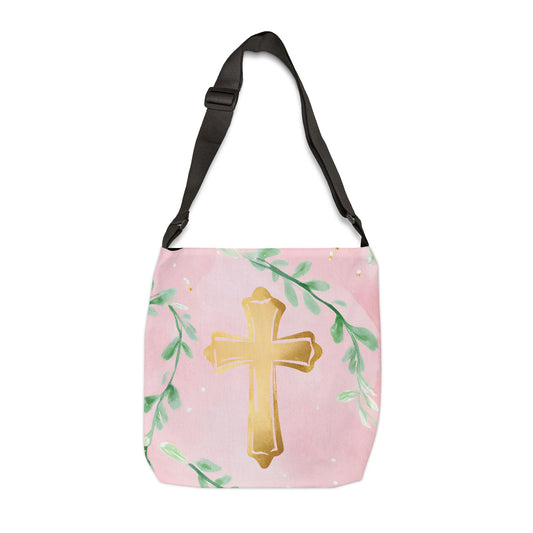 Cross with Garland Adjustable Tote