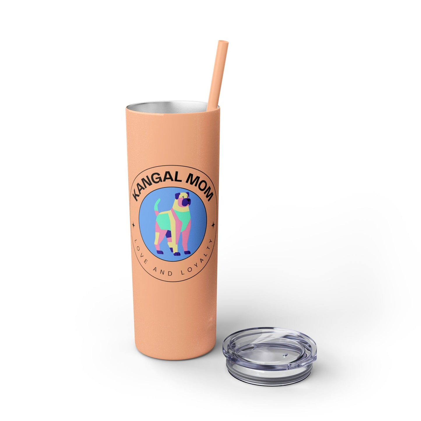 Kangal Mom Skinny Tumbler with Straw, 20oz