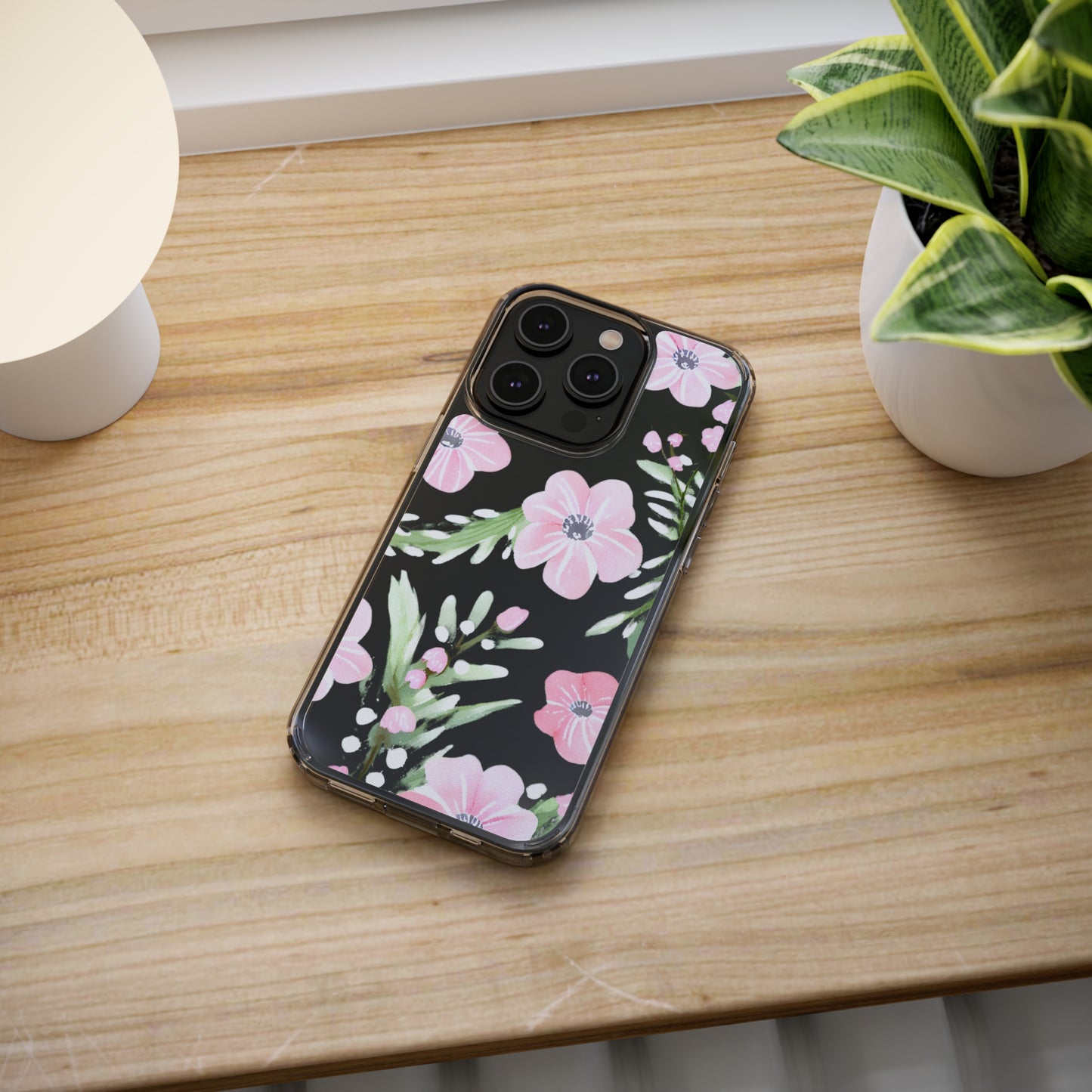 Watercolor Flower Clear Phone Case