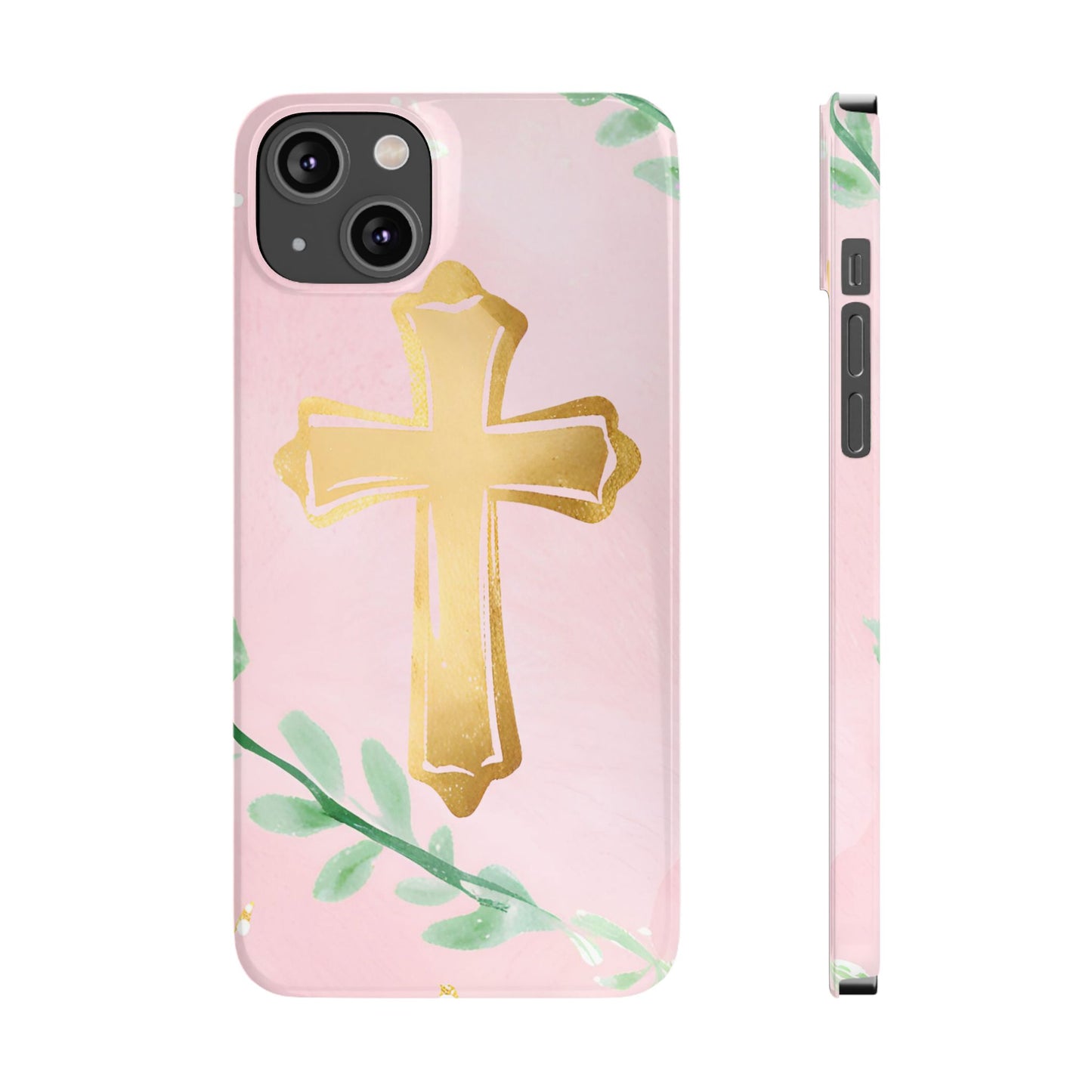 Cross with garland Slim Phone Case