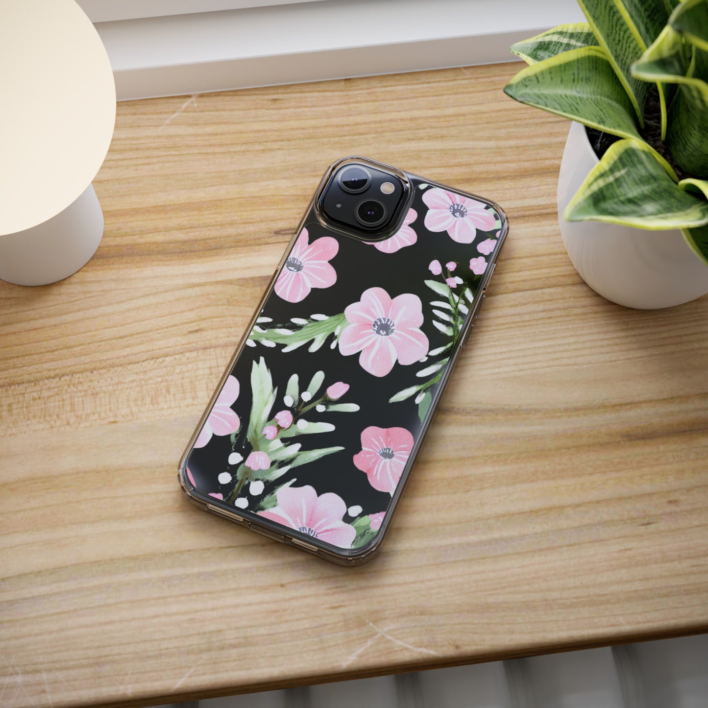 Watercolor Flower Clear Phone Case