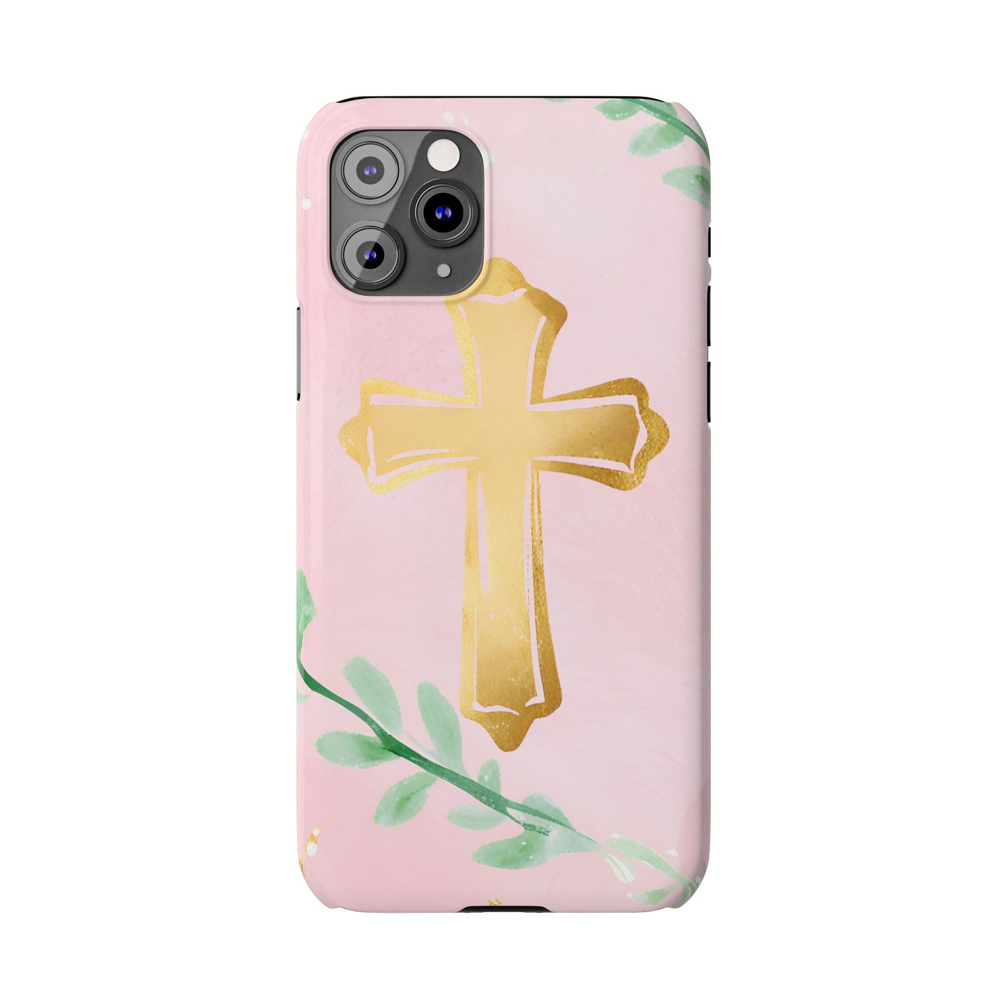 Cross with garland Slim Phone Case