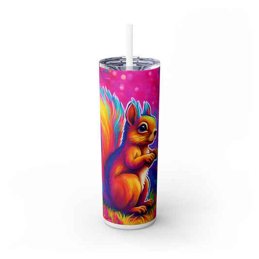 Squirrel Skinny Tumbler with Straw, 20oz