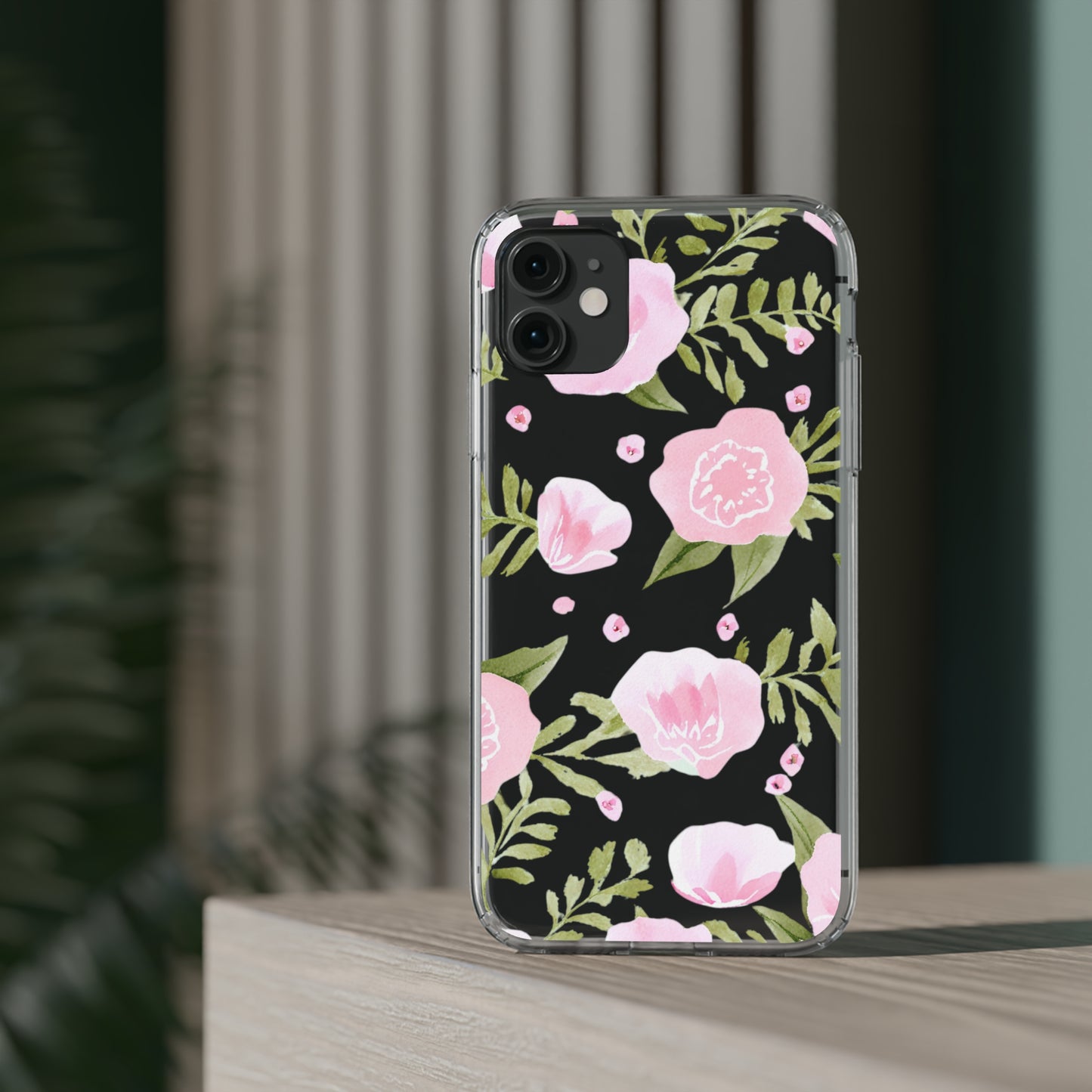 Watercolor Flowers Clear Phone Case