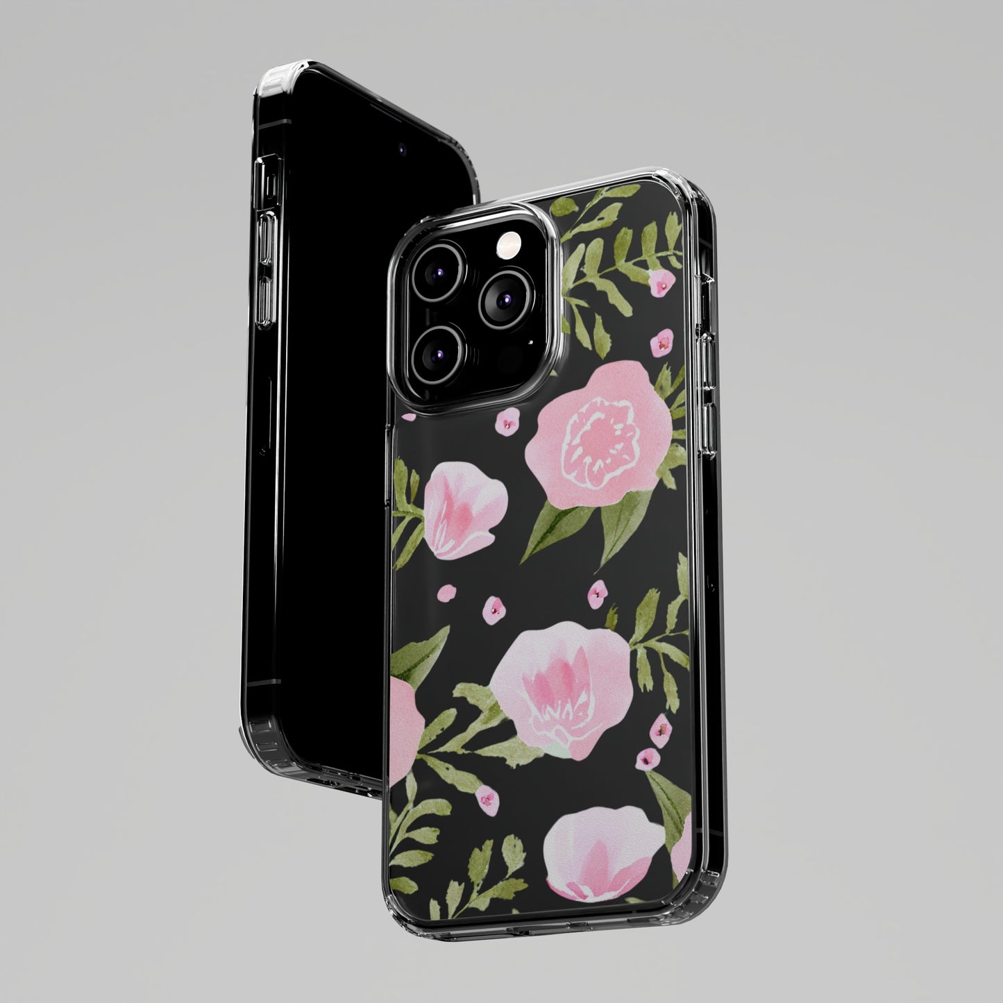 Watercolor Flowers Clear Phone Case