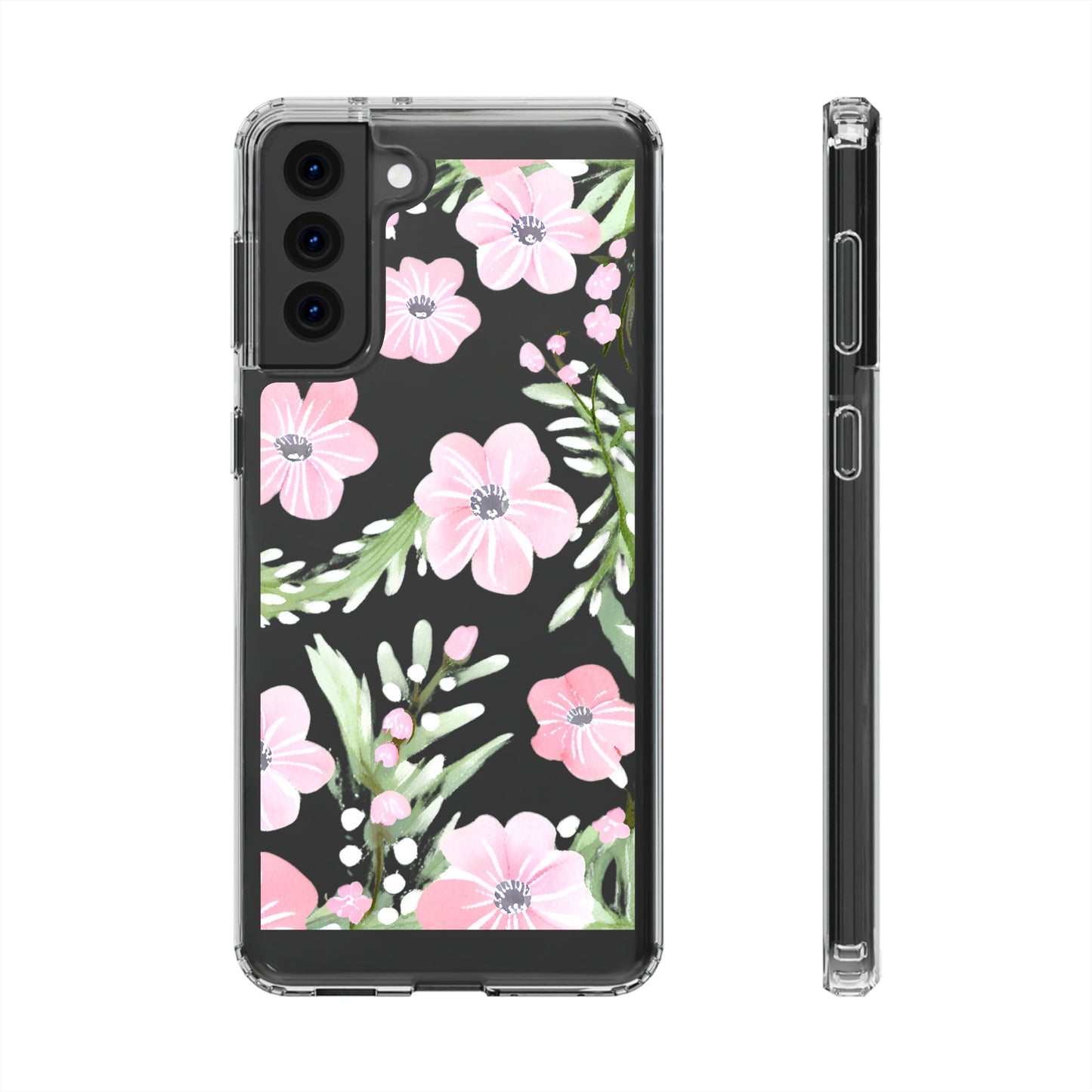 Watercolor Flower Clear Phone Case