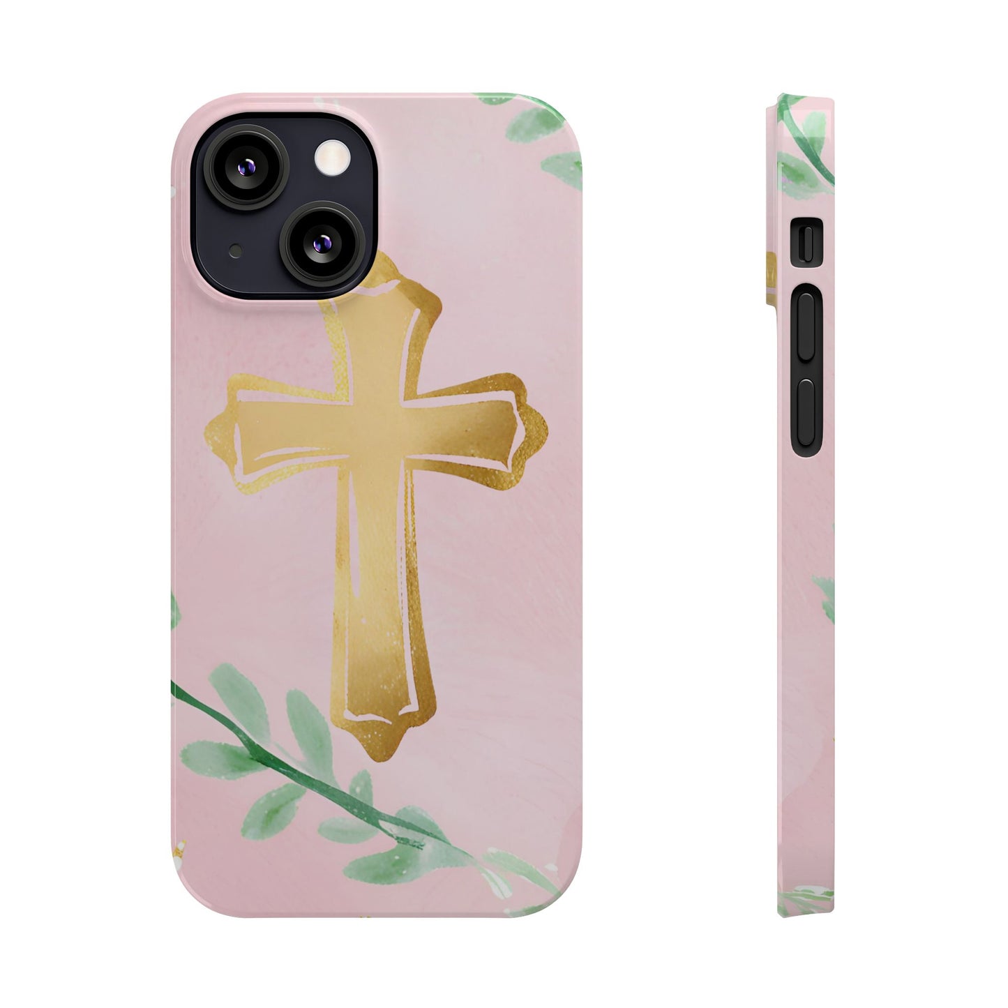 Cross with garland Slim Phone Case