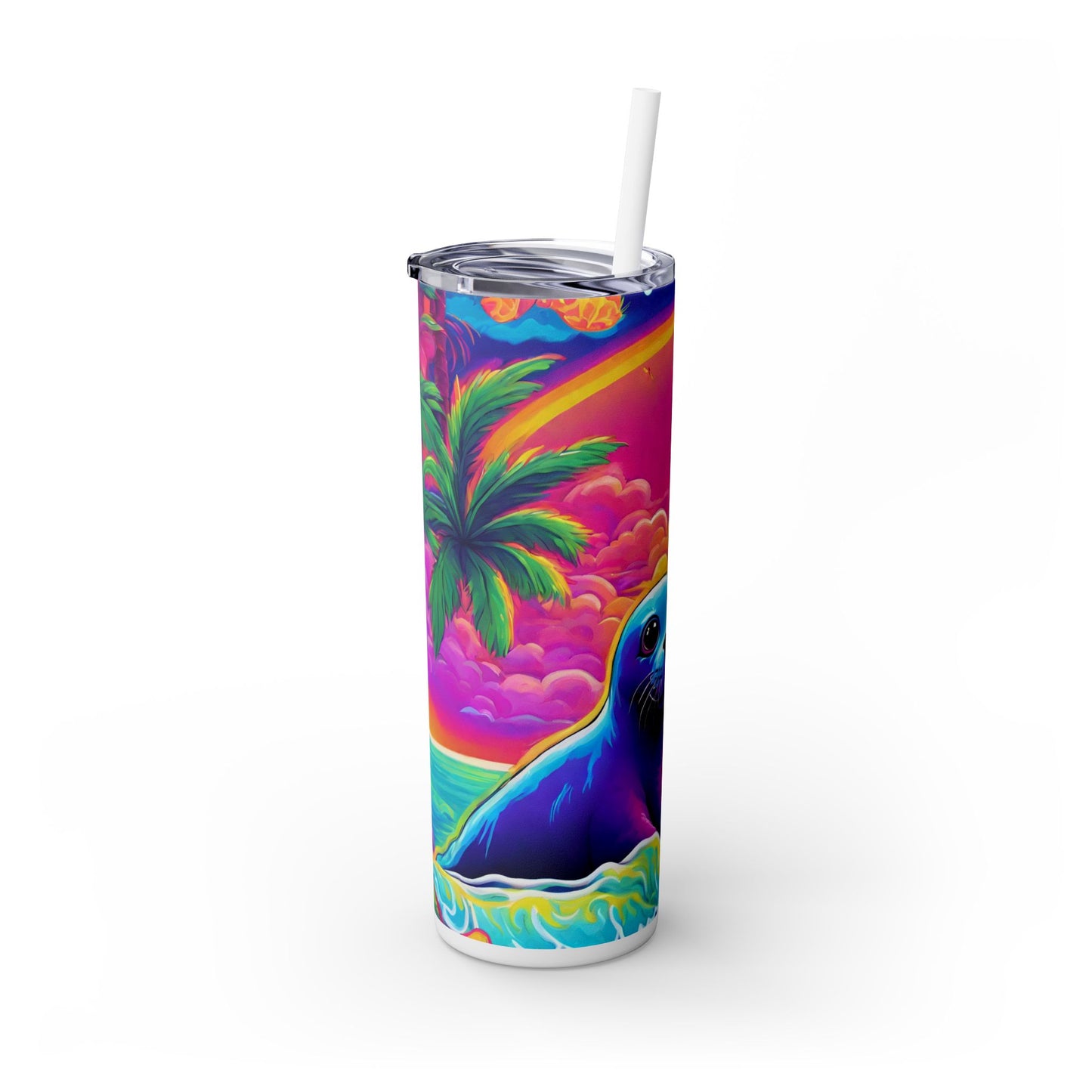 Chill Seal Skinny Tumbler with Straw, 20oz