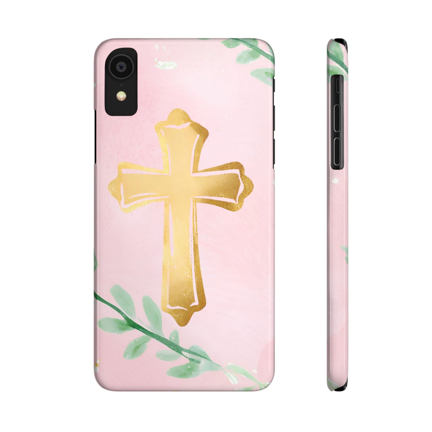 Cross with garland Slim Phone Case