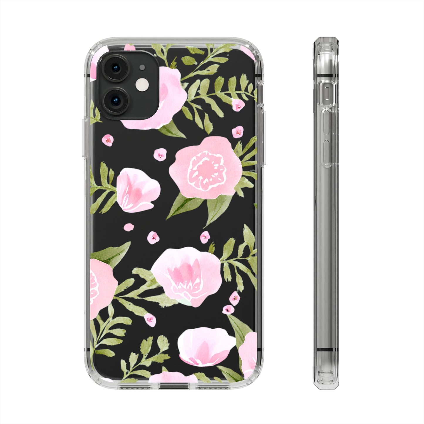 Watercolor Flowers Clear Phone Case