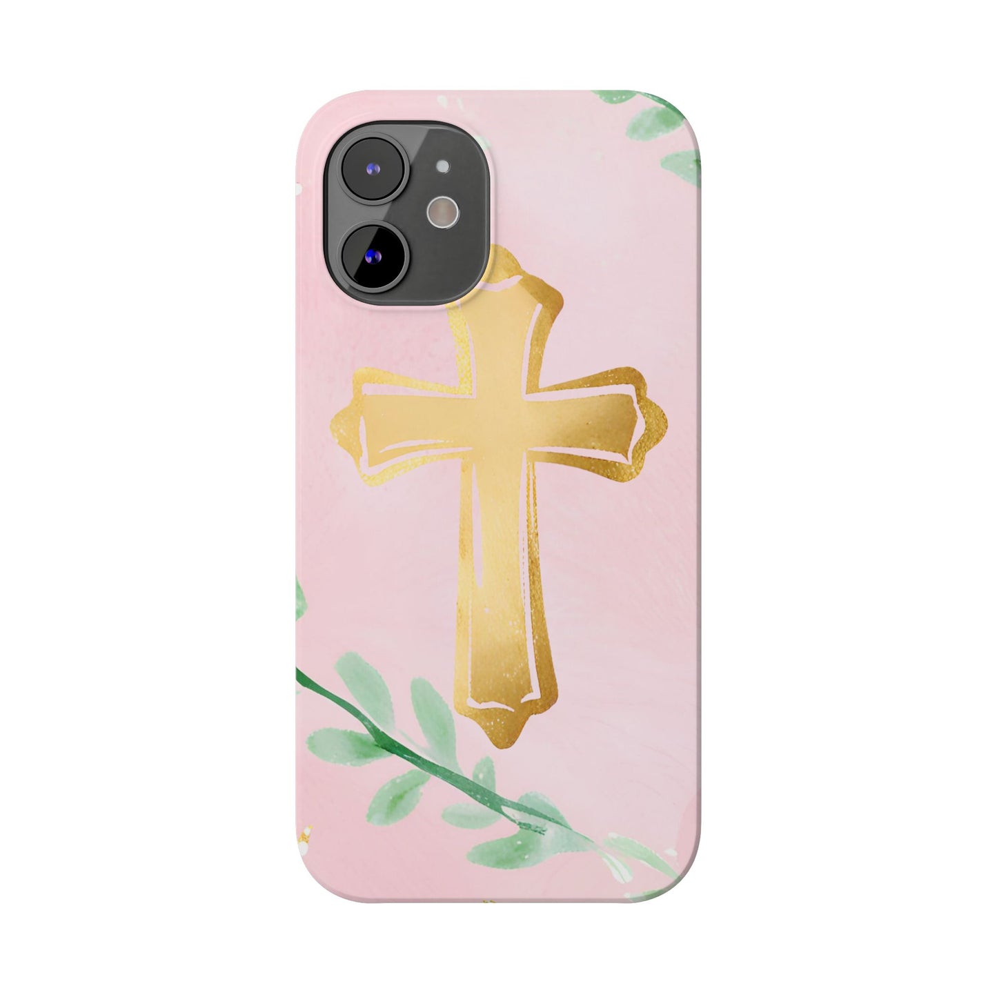 Cross with garland Slim Phone Case