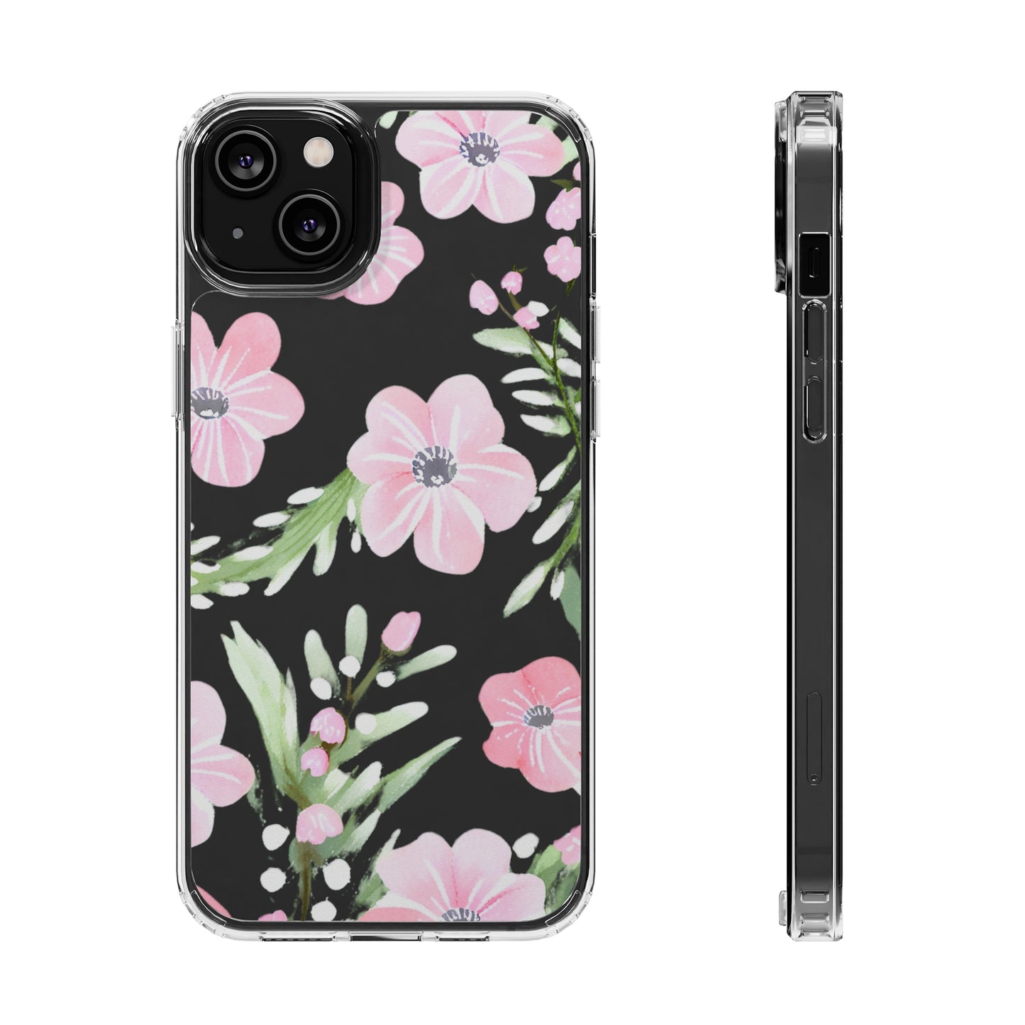 Watercolor Flower Clear Phone Case