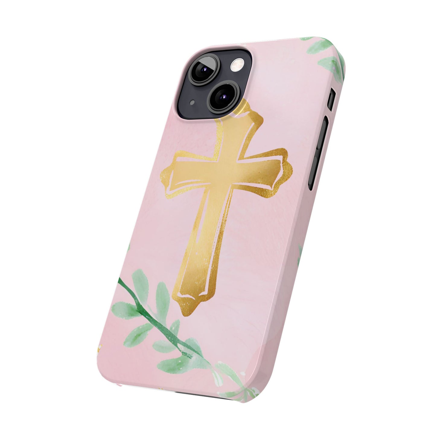 Cross with garland Slim Phone Case