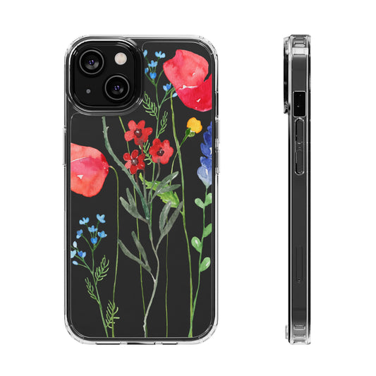 Wildflower Clear Phone Case