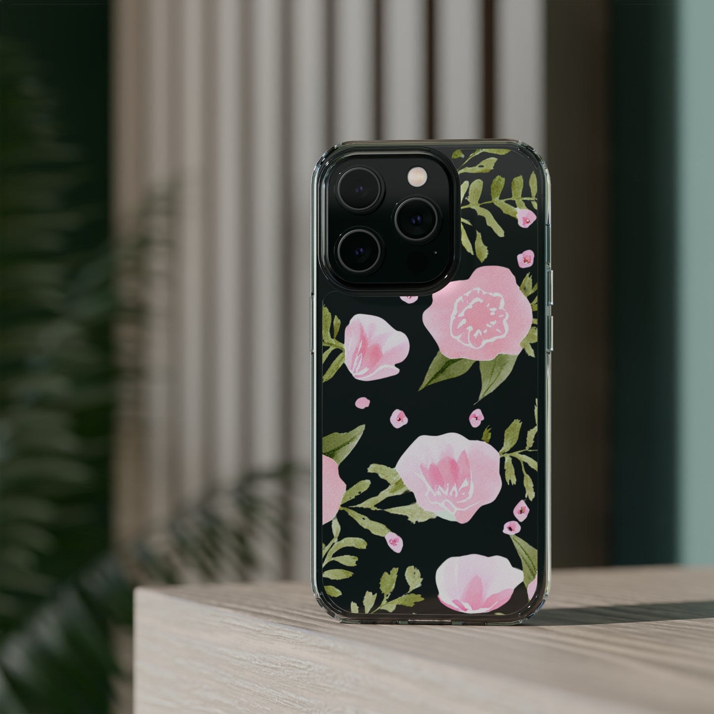 Watercolor Flowers Clear Phone Case