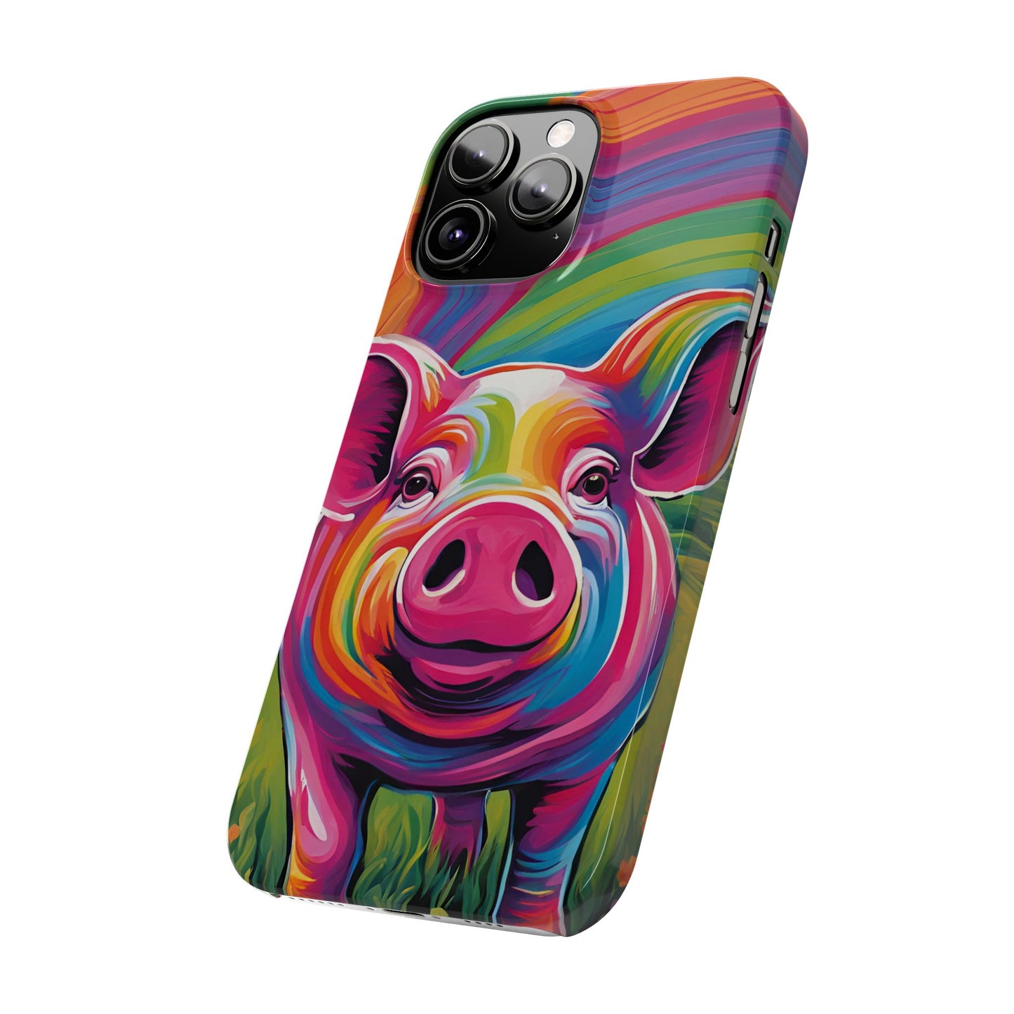 Rainbow Pig Slim Phone Case