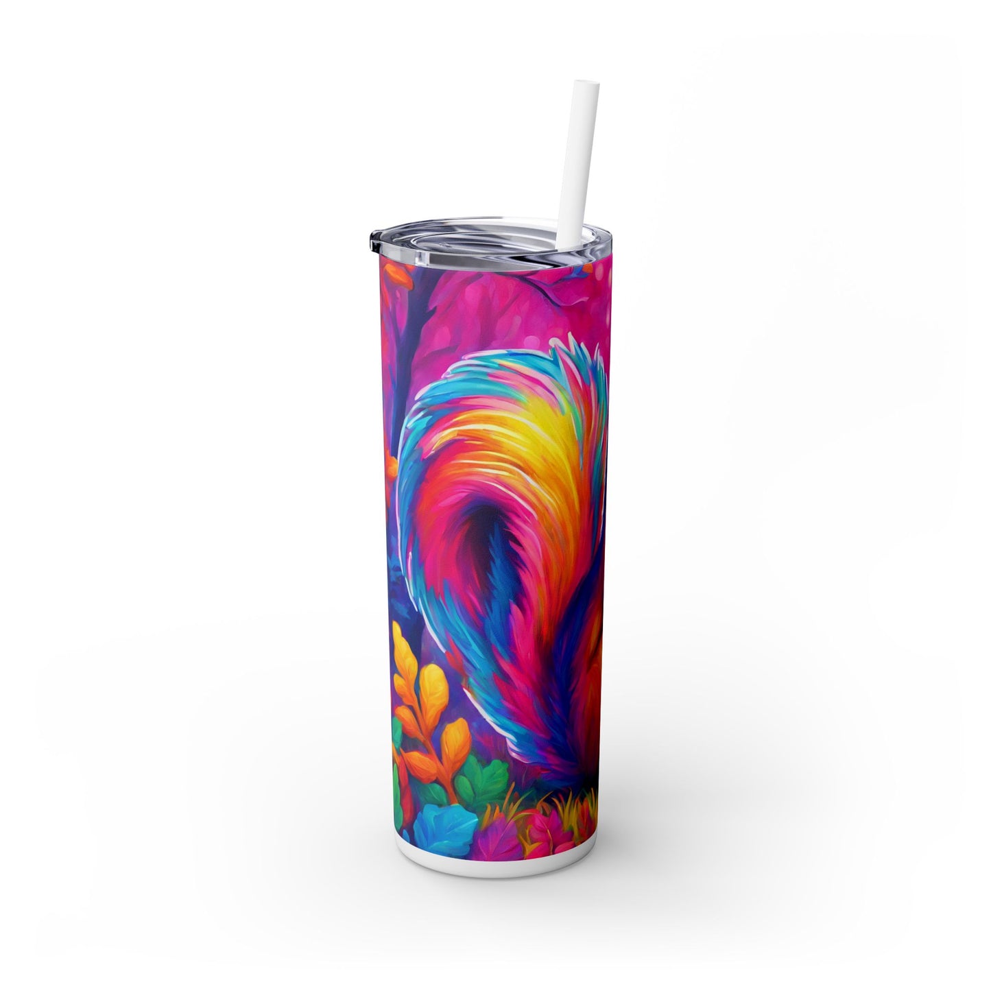 Squirrel Skinny Tumbler with Straw, 20oz