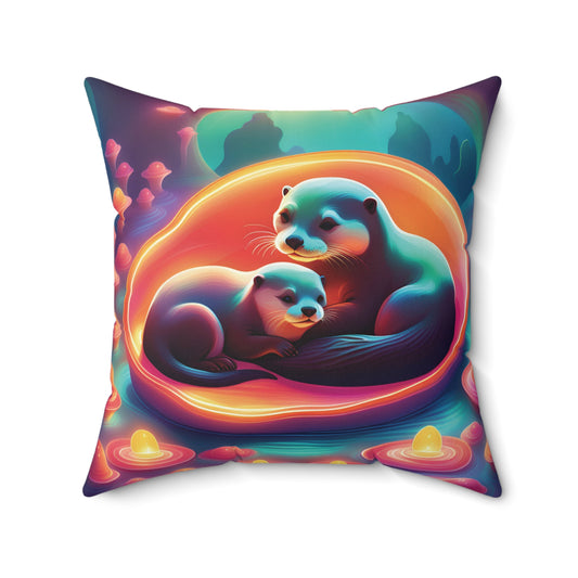 Otter family Pillow