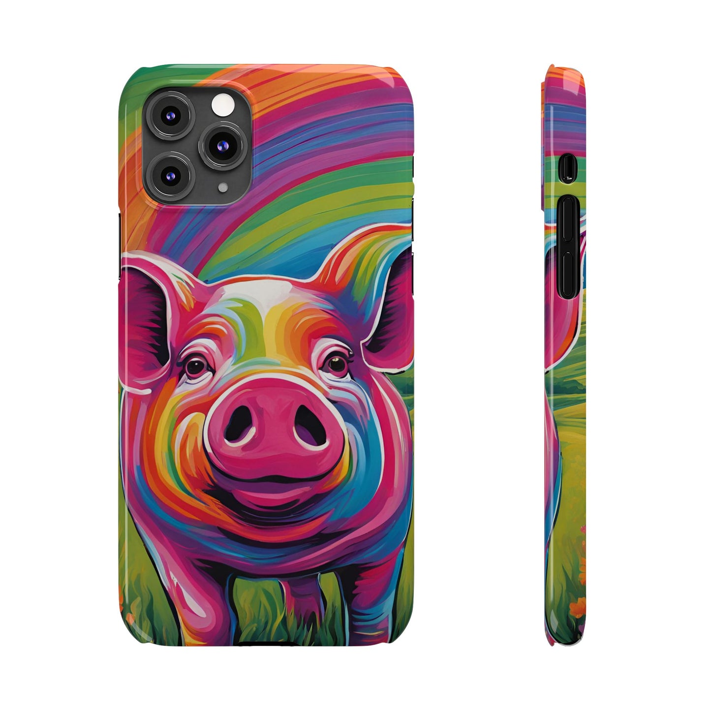 Rainbow Pig Slim Phone Case