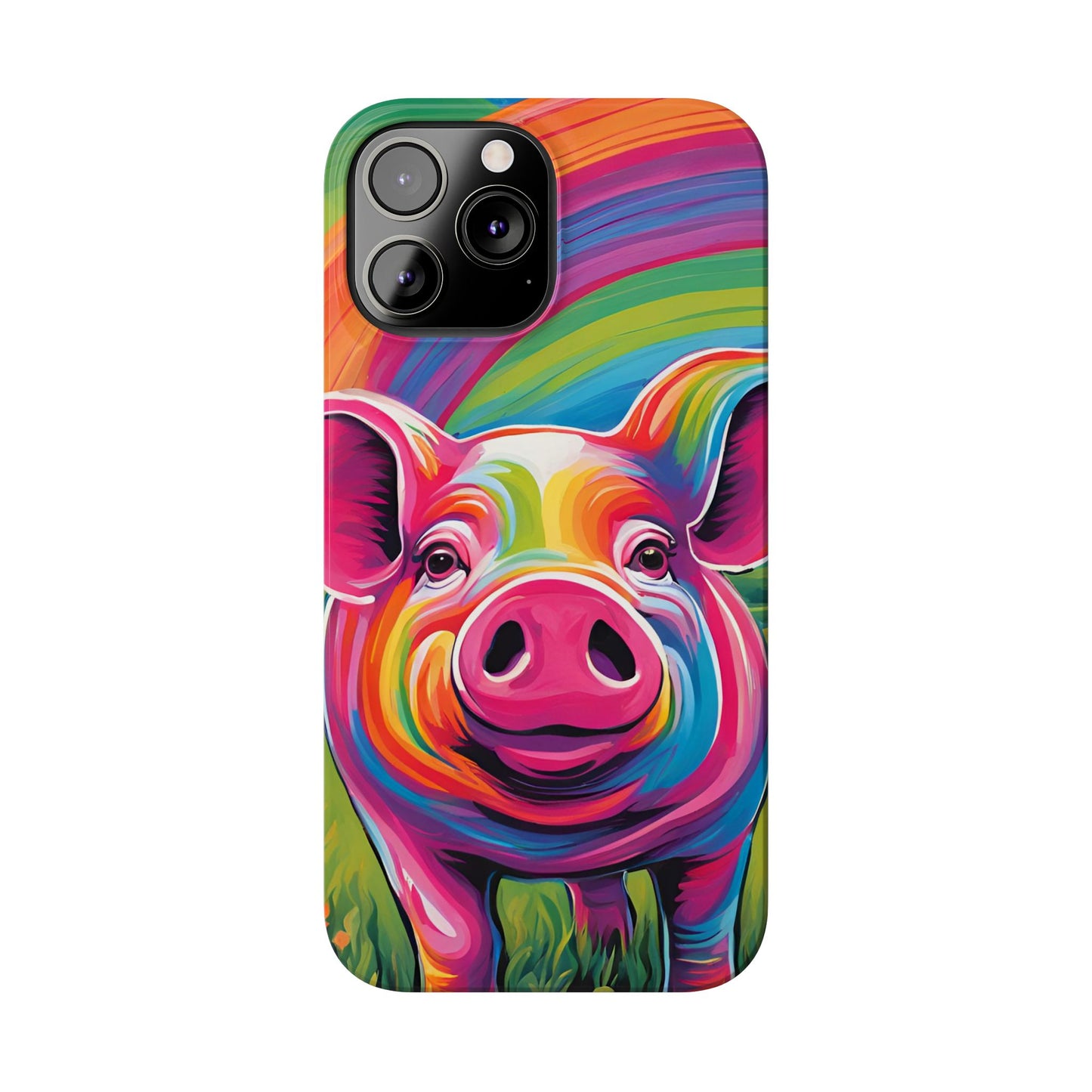 Rainbow Pig Slim Phone Case