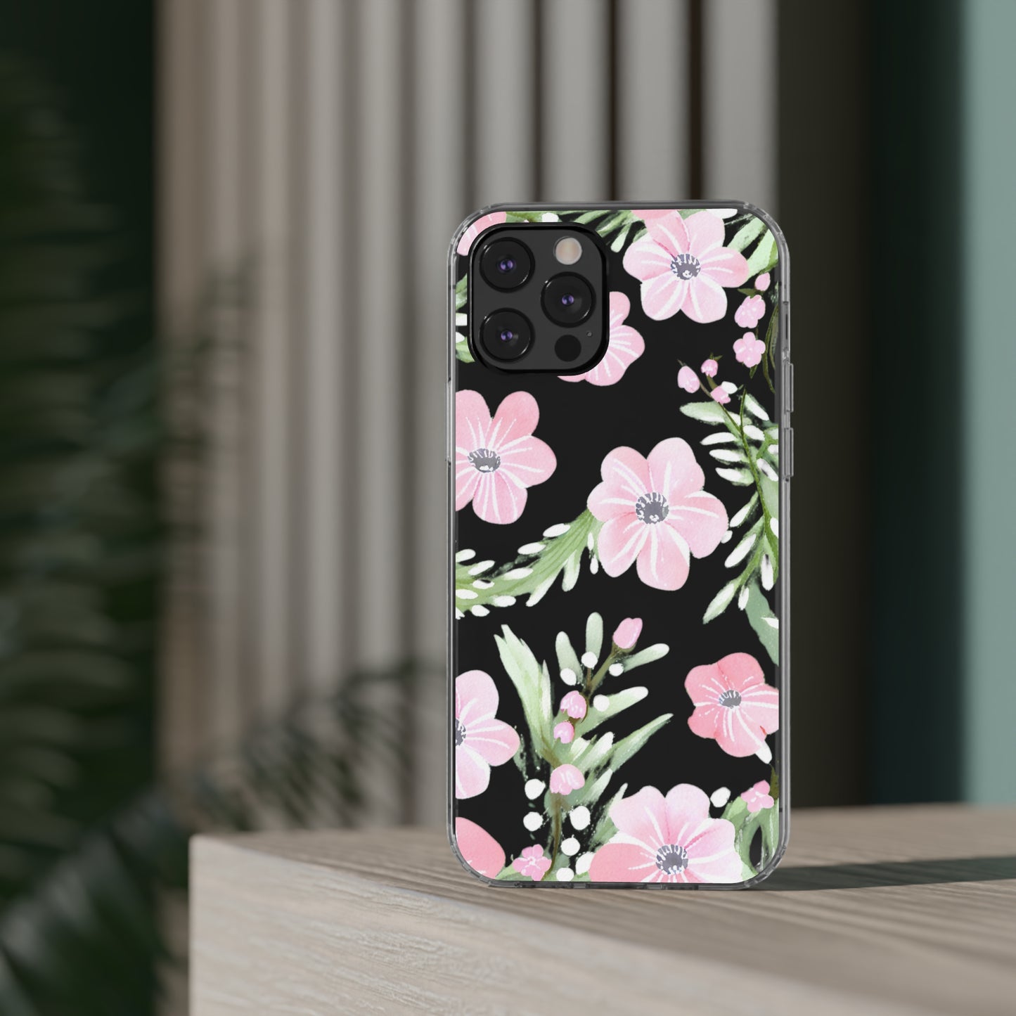 Watercolor Flower Clear Phone Case