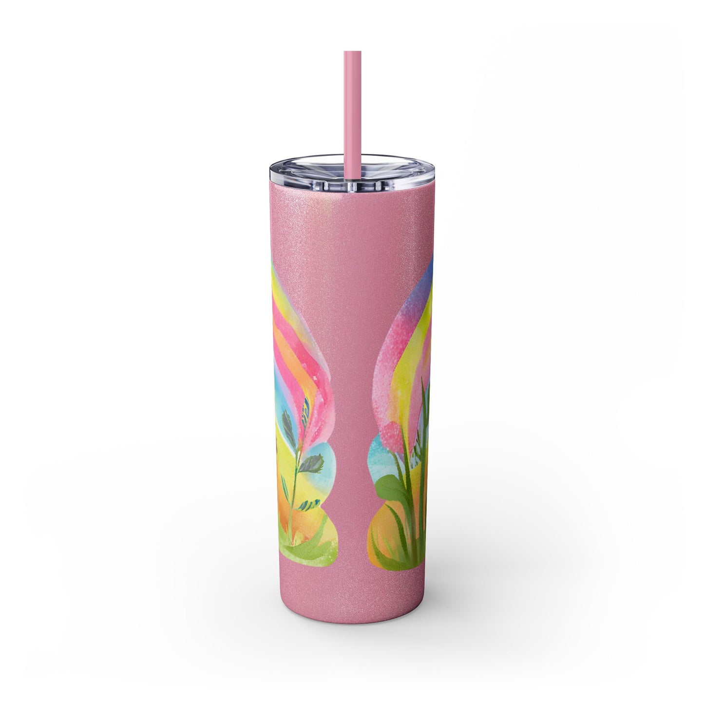 Rainbow Pig Tumbler with Straw, 20oz