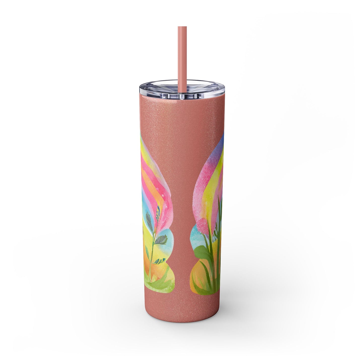 Rainbow Pig Tumbler with Straw, 20oz