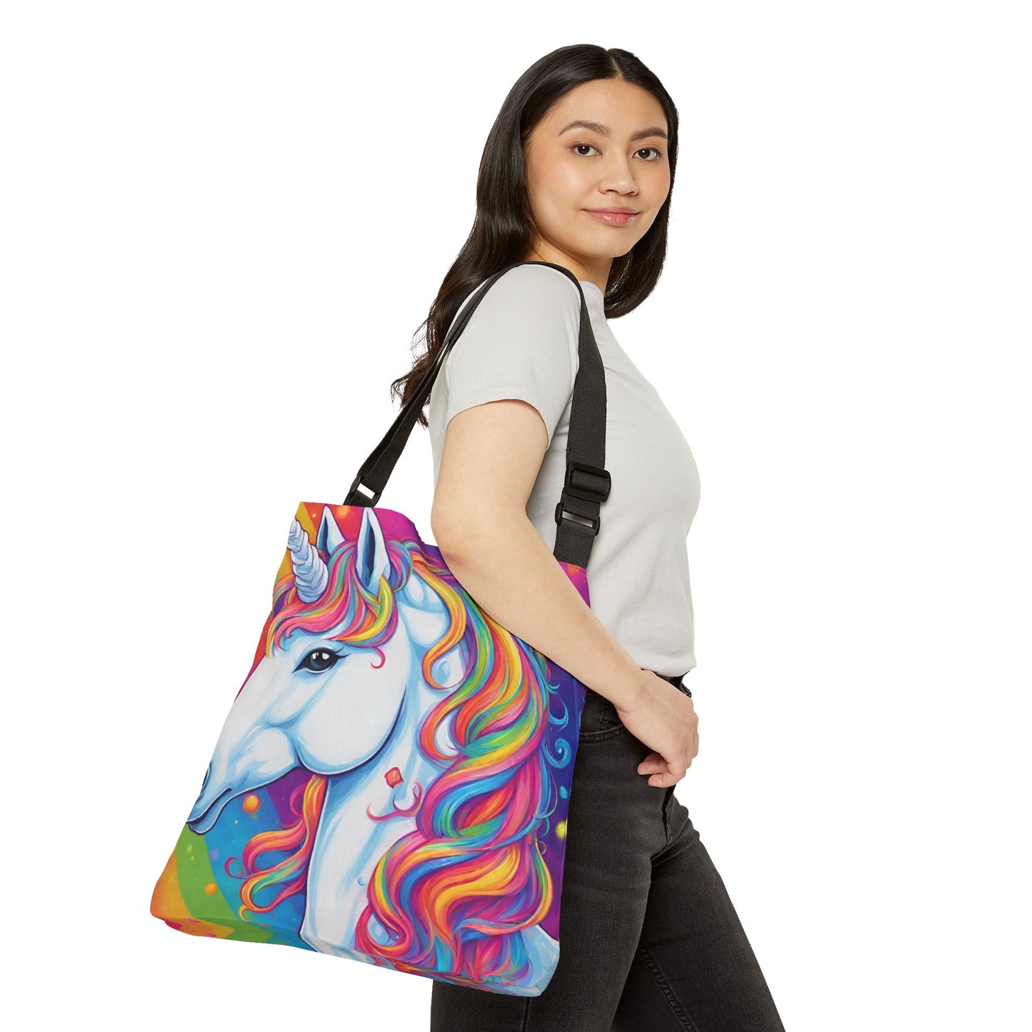 Rainbow Unicorn Adjustable Tote