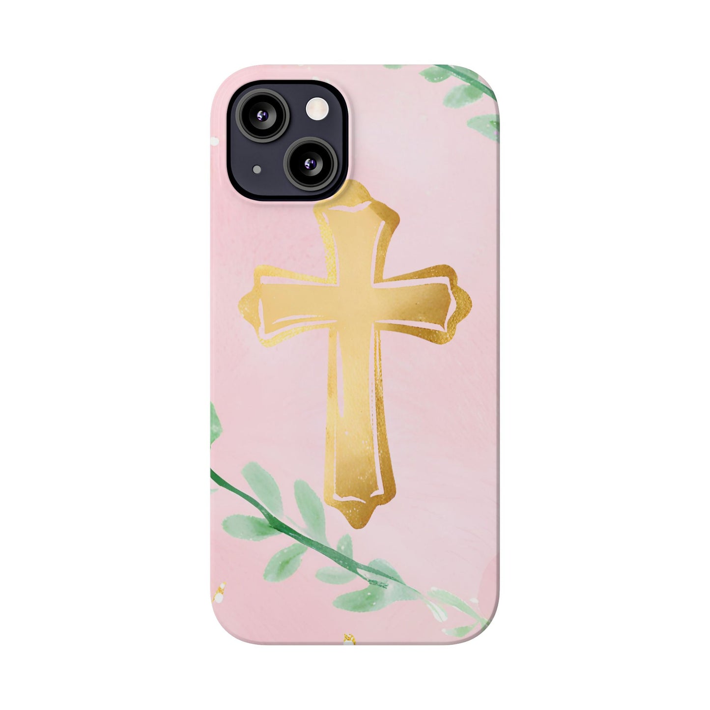 Cross with garland Slim Phone Case