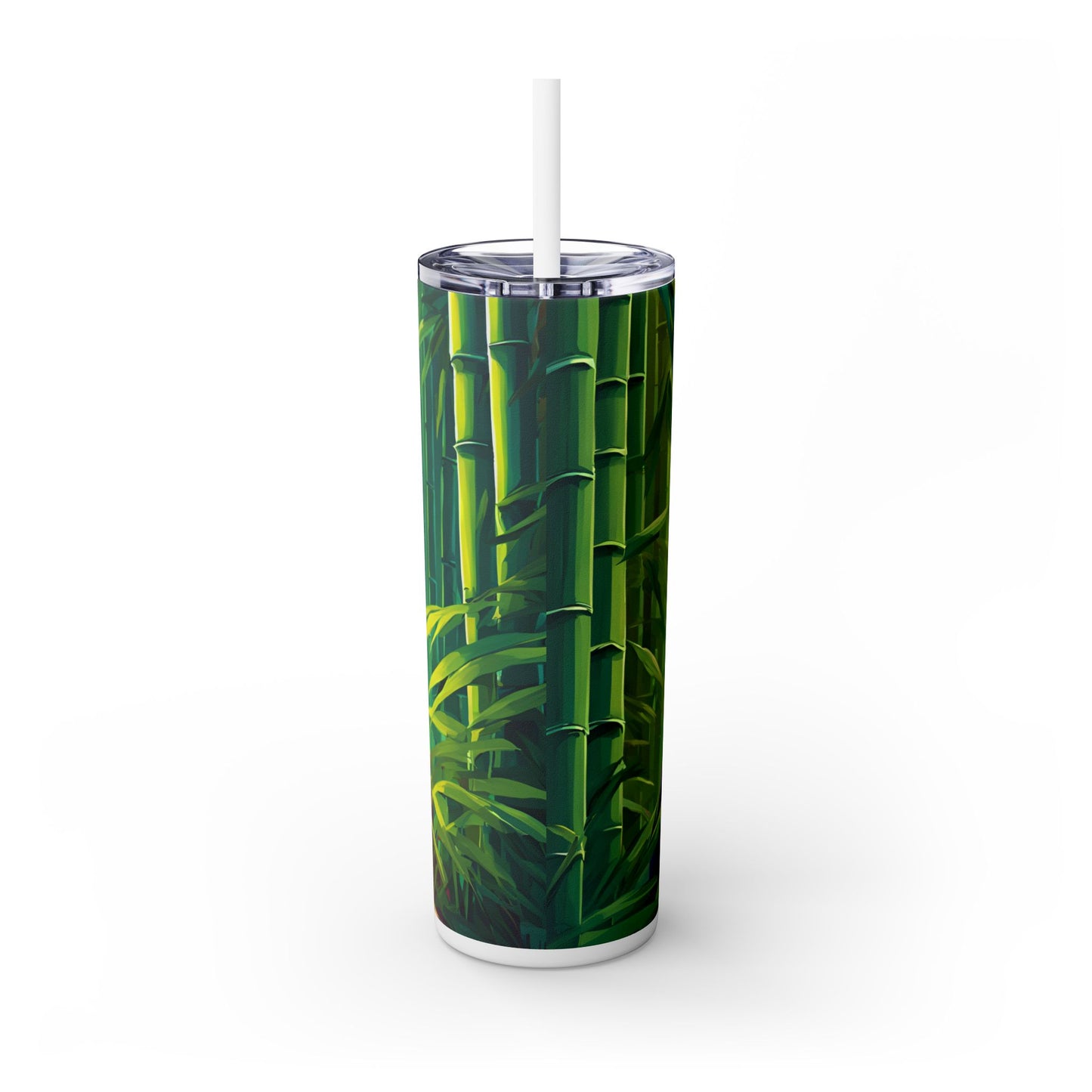 Panda Skinny Tumbler with Straw, 20oz