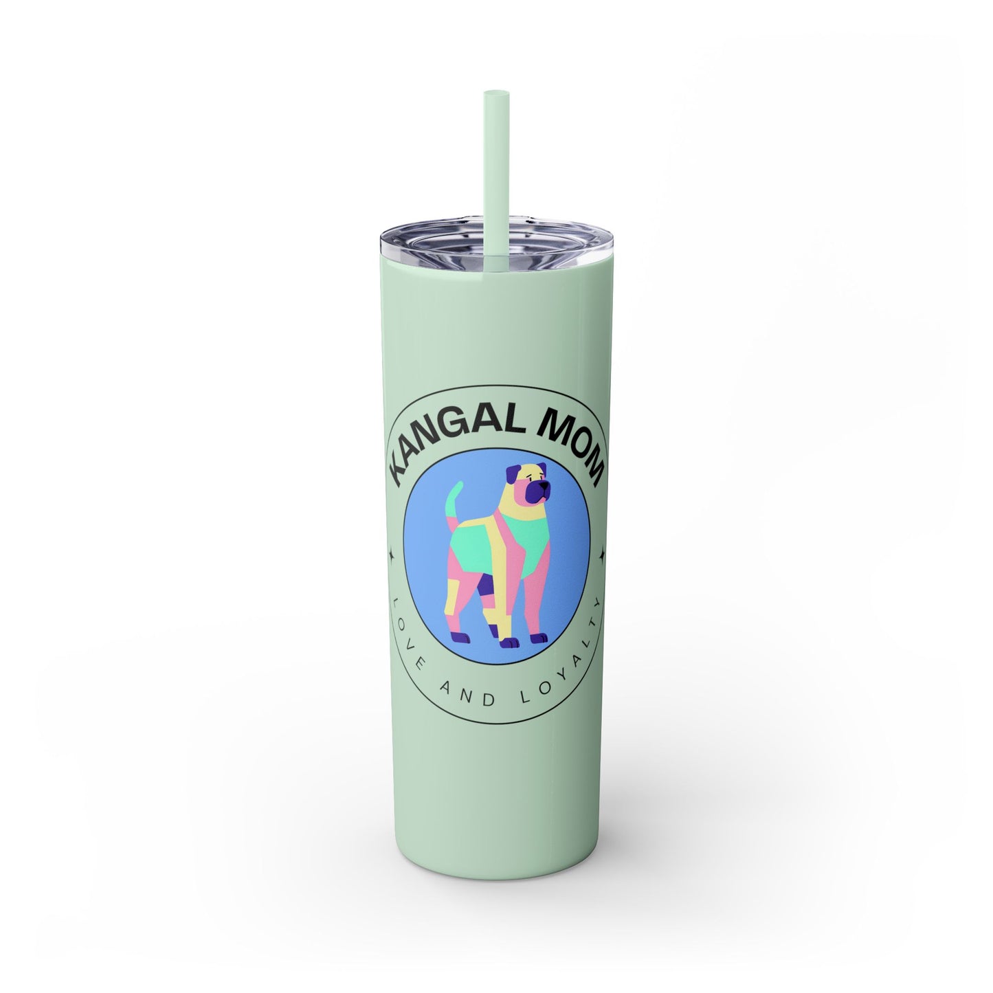 Kangal Mom Skinny Tumbler with Straw, 20oz