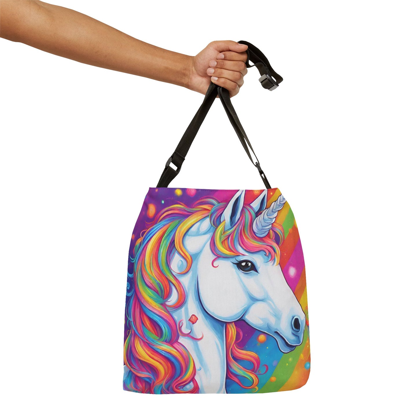 Rainbow Unicorn Adjustable Tote