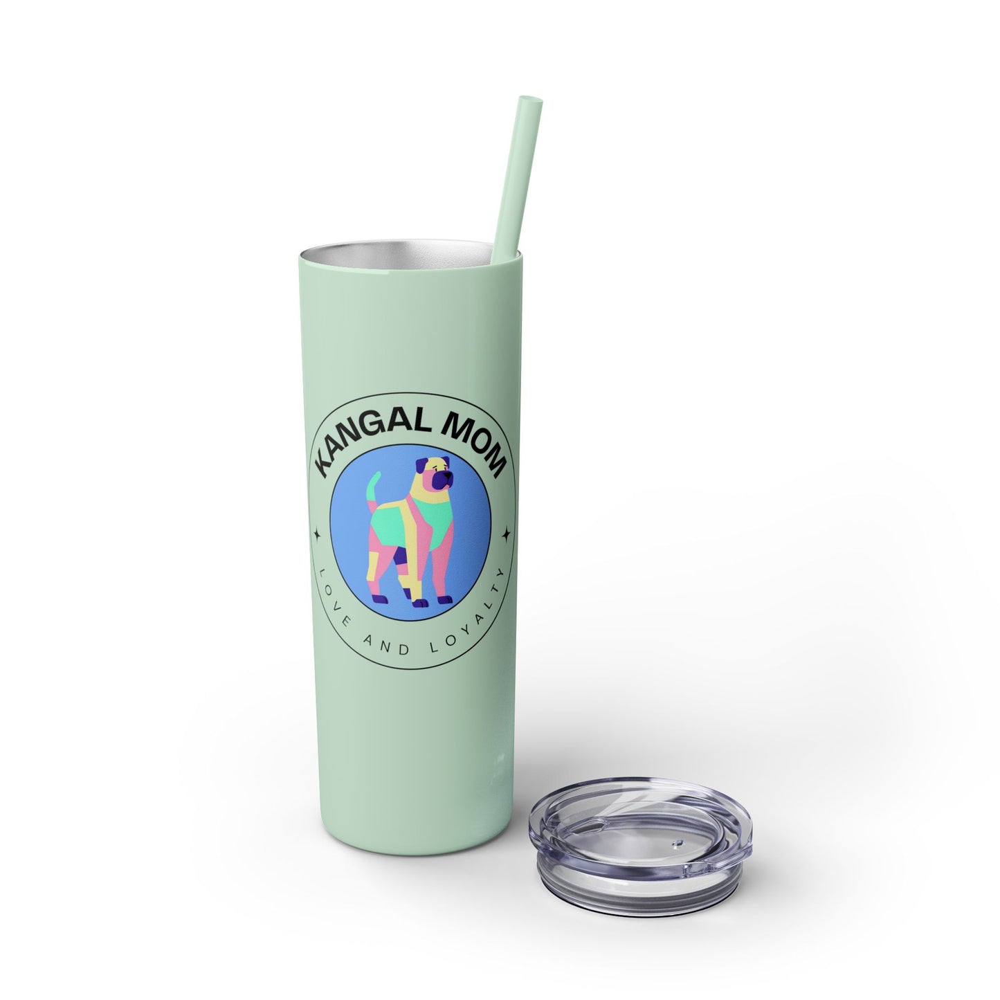 Kangal Mom Skinny Tumbler with Straw, 20oz