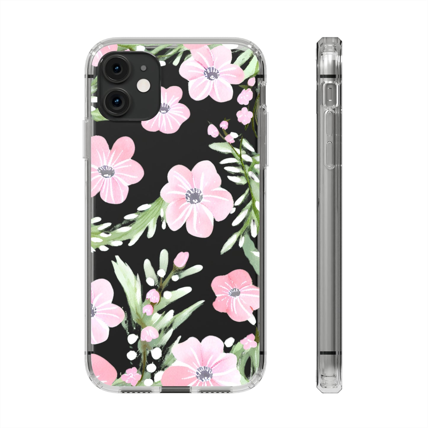 Watercolor Flower Clear Phone Case