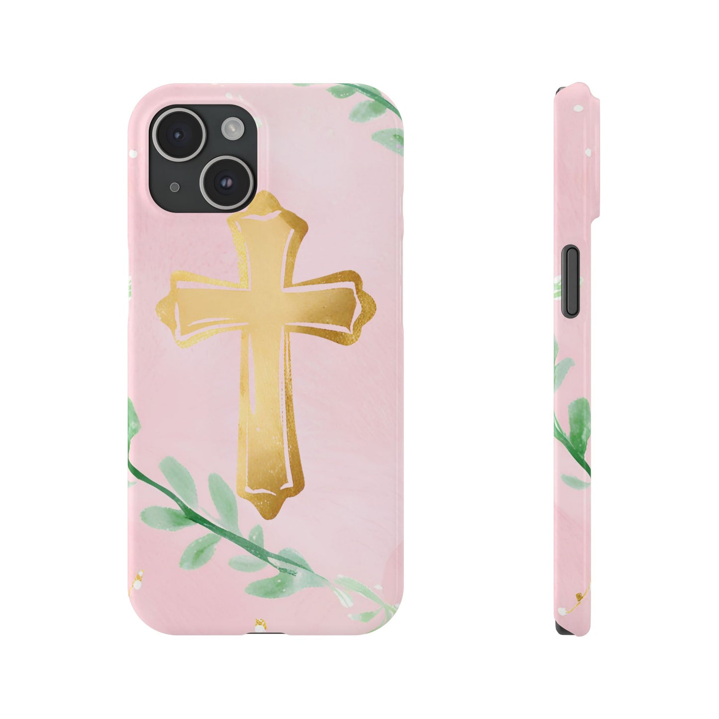 Cross with garland Slim Phone Case