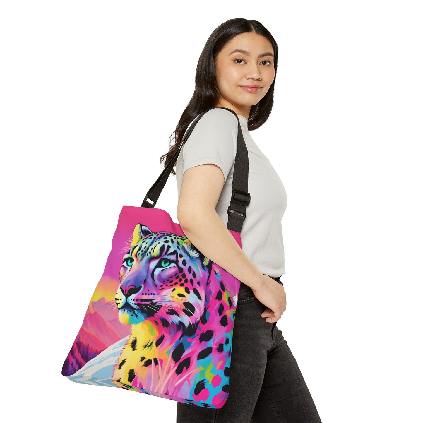 Snow Leopard Adjustable Tote