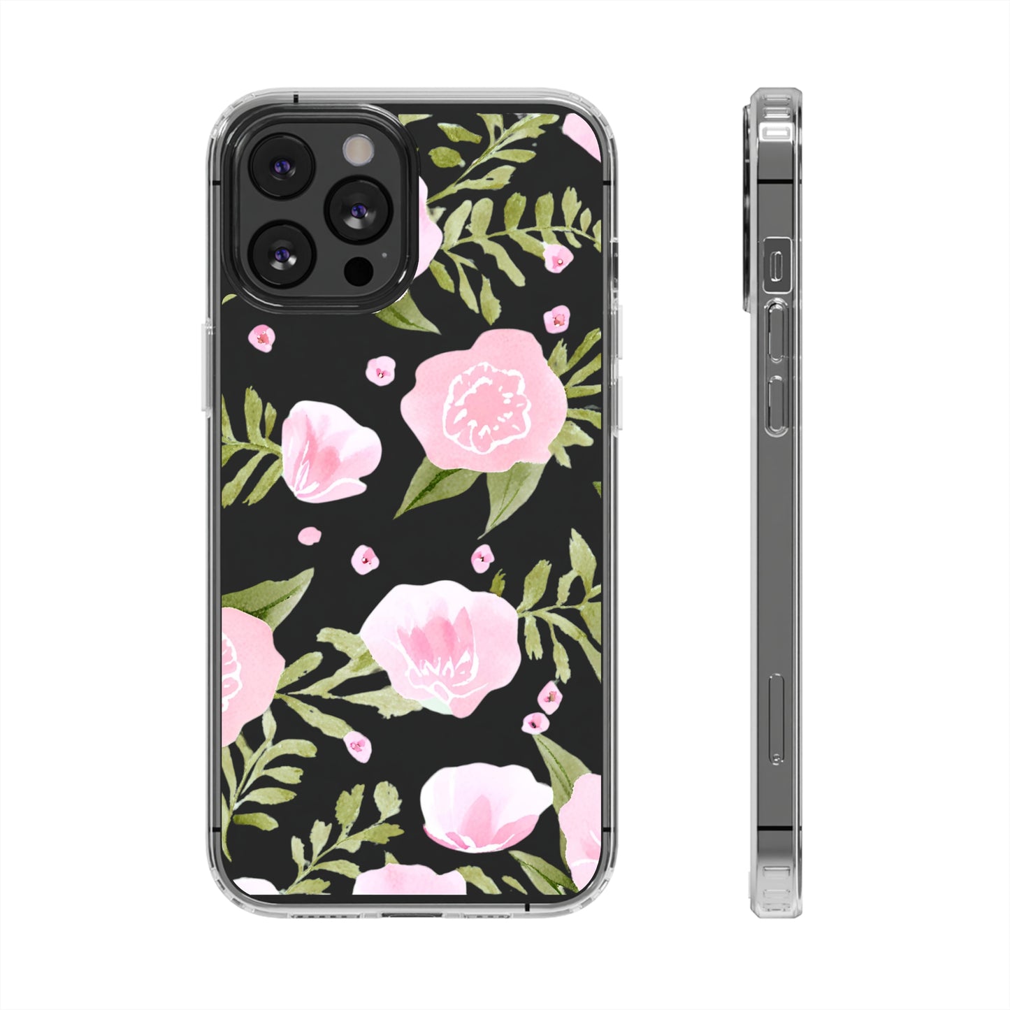 Watercolor Flowers Clear Phone Case