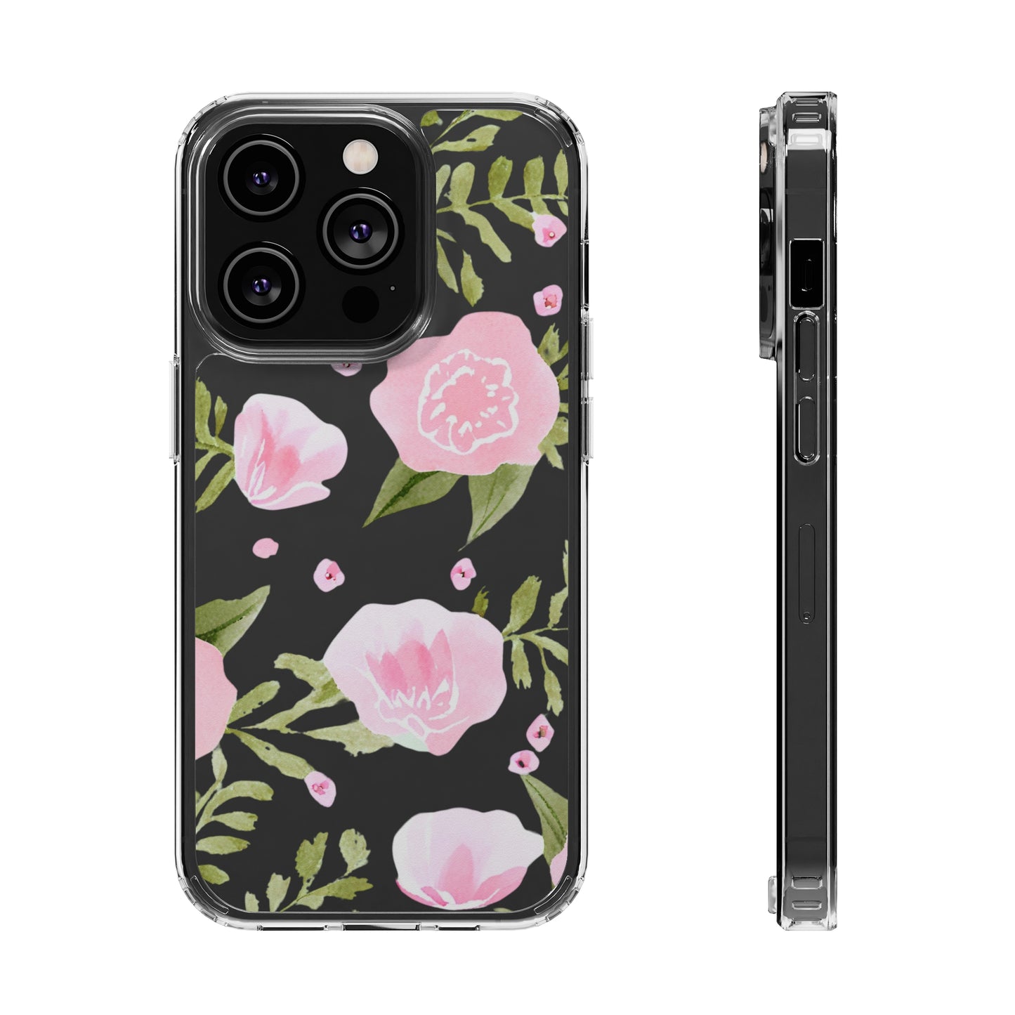 Watercolor Flowers Clear Phone Case