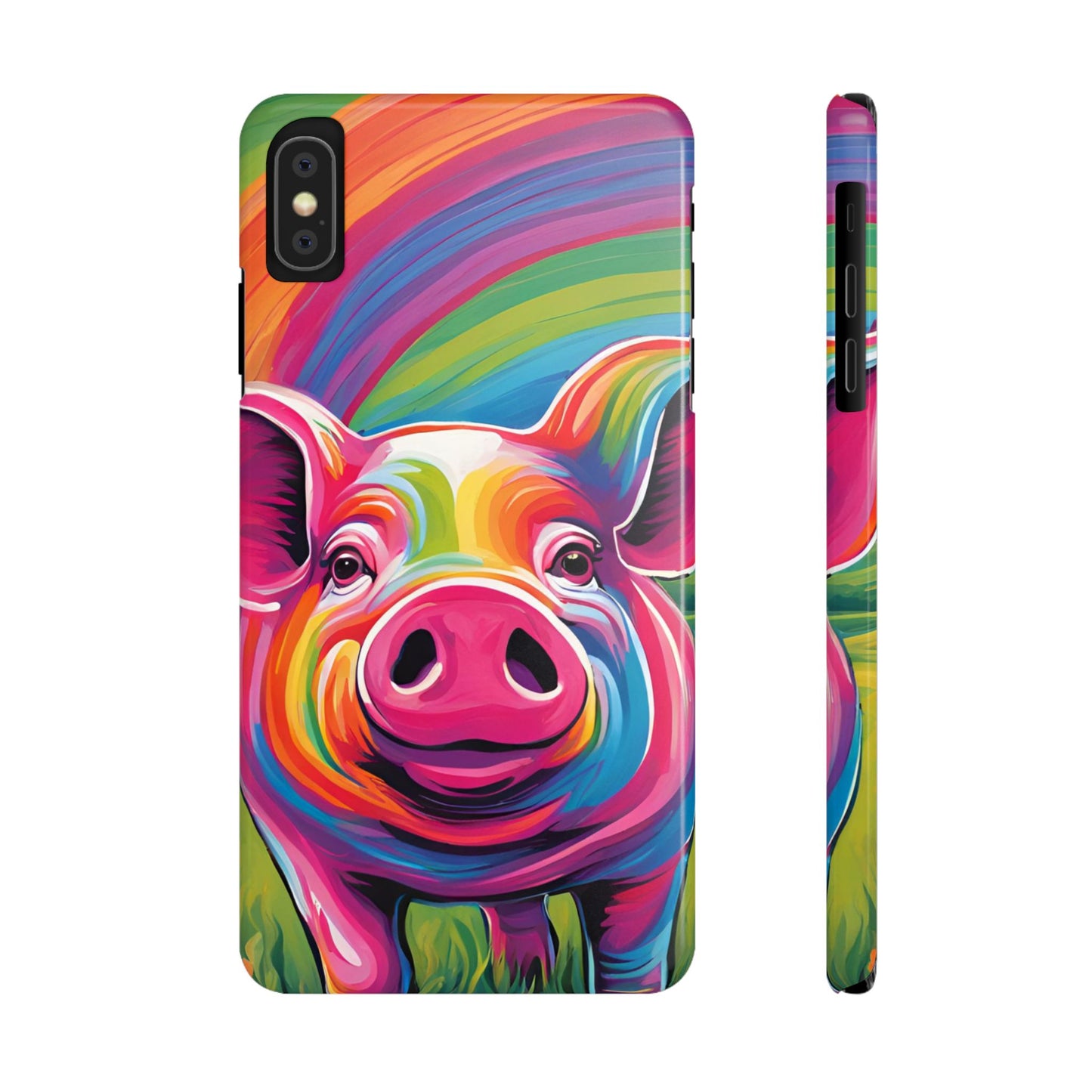 Rainbow Pig Slim Phone Case