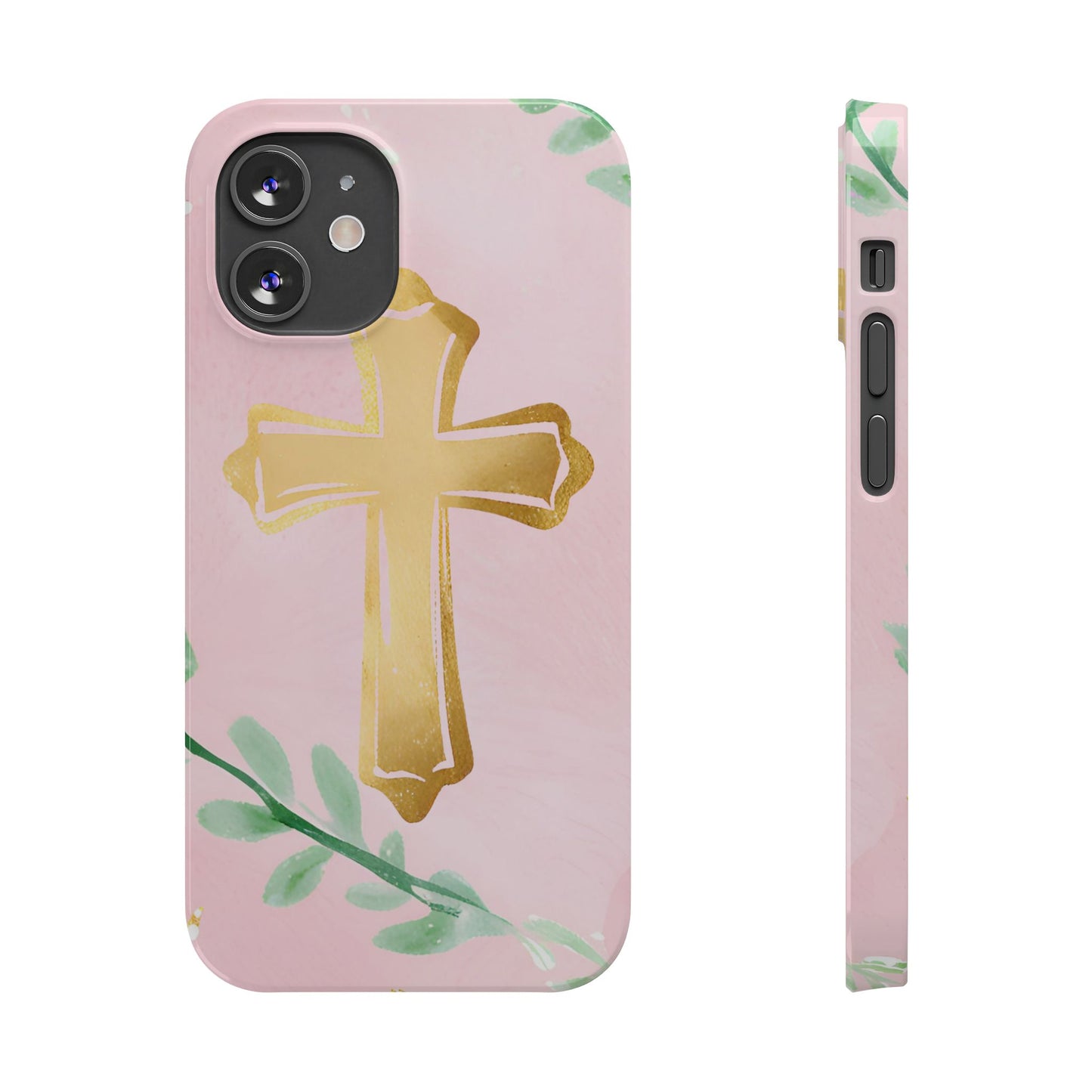 Cross with garland Slim Phone Case