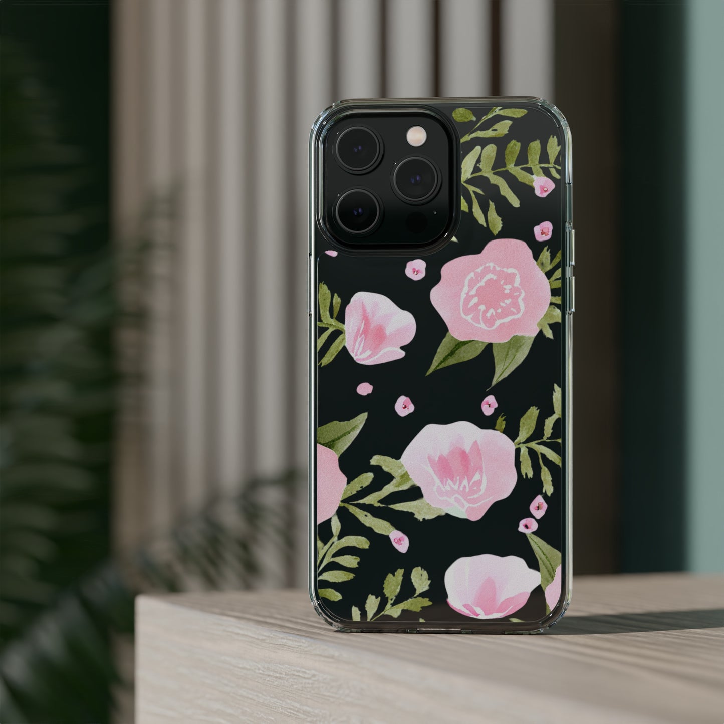 Watercolor Flowers Clear Phone Case